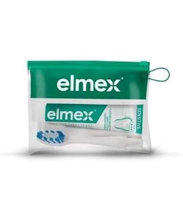 elmex Sensitive Travel Toothpaste for Sensitive Teeth Soft Toothbrush Sensitive Toothpaste 12 ml Compact and Practical