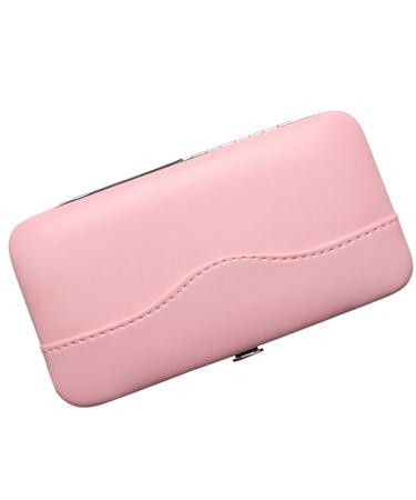 Small Tweezers Case for Eyelash Extensions PU Leather Empty Storage Bag Portable Travel Grafting Extension Makeup Tools Scissors Lash Brush (Pink) (TC-P)