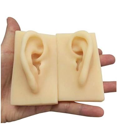 Artificial Human Ear Silicone Ear Model - Simulation Silicone Ear Model for Micro Plastic Surgery Module Pierced Ear Piercing Demonstration Teaching Props - Buy Online on GoSupps.com