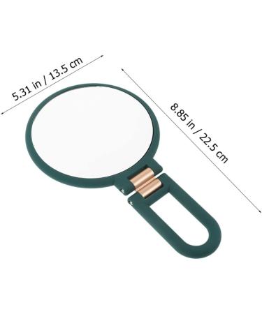 Lurrose Folding Handle Mirror Magnification Beauty Mirror Cosmetic Mirror Lip Balm Tubes Purse Mirror Standing Foldable Makeup Mirror Travel Desktop Princess Mirror Abs Woman Green - Buy Online on GoSupps.com