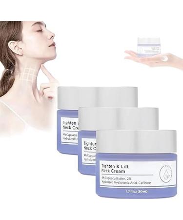 (Most Gifted) 2024 New 1/2/3 Jars Pure Tighten & Lift Neck Cream Go Neck Firming Cream | Anti-Aging Neck Cream for Tightening and Wrinkles for an Even Skin Tone and Neck Lift - 50ml/1.7fl.oz (3 Jars Tighten & Lift Neck Cream)