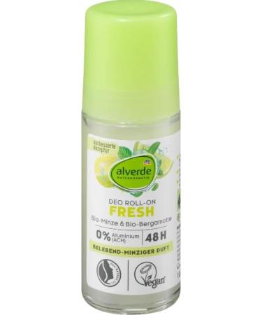  Alverde alverde natural cosmetics roll-on deodorant Fresh Mint Bergamot 50 ml - Buy Online on GoSupps.com