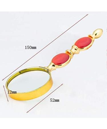 Glass with Light Handheld Glass Double Jade Handle Gold Full Metal Frame Enlargement Mirror 2X 4X 25x Lightweight Handheld Glass Made in China - Buy Online on GoSupps.com