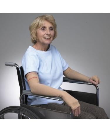 Skil-Care Light Beige Geri-Sleeves for Arms Long Sleeve Compression Sleeves to Protect Against I.V. and Wound Sites One Pack Medium Tan