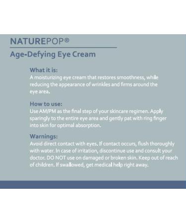 Age-Defying Eye Cream With Vitamin C&E | Daily Under Eye Cream for Dark Circles & Puffiness Anti Aging Line Smoothing with 10 Botanical Extracts + Niacinamide + Antioxidant | Made in Korea (30g) - Buy Online on GoSupps.com