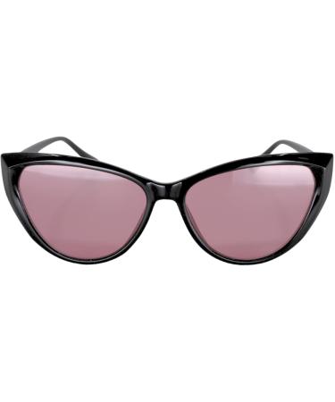 FL-41 Migraine Glasses with Transitional Lens for Indoor/Outdoor Light Sensitivity & Photophobia Eclipse Aura Lens (Chat Noir)