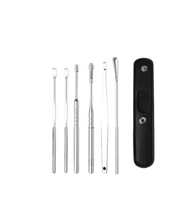 The Most Professional Ear Cleaning Master in 2023 Earwax Cleaner Tool Set Ear Pick Earwax Removal Kit Stainless Steel (Black)