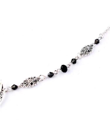 Aimimier Bohemian Crystal Moon Head Chain - Retro Silver Forehead Jewelry for Women - Buy Online on GoSupps.com