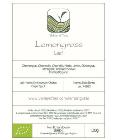 Organic Lemongrass Tea | 100g Dried Herbal Citronella | Premium Quality Herbal Tea for International Shipping - Buy Online on GoSupps.com