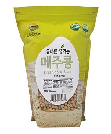 McCabe Organic Soy Bean, 3 lb (48 oz), USDA Certified Organic, Product of USA, CCOF Certified(California Certified Organic Farmers) Soy Bean 3 Pound (Pack of 1)