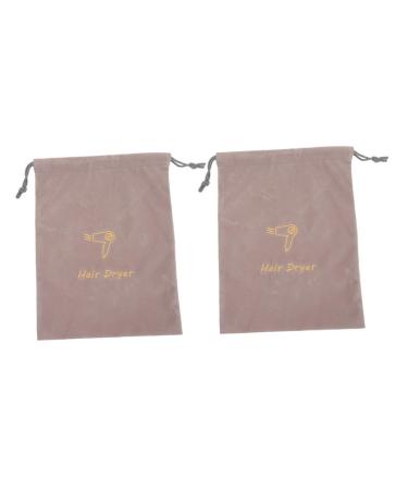 MUSISALY 2pcs Velvet Bag Dust Bags for Handbags Drawstring Storage Bag Hair Dryer Carrying Bags Hair Dryer Storage Organizer Hair Dryer Organizers Bag Blow Dryer Bag Travel Hair Dryer Bag