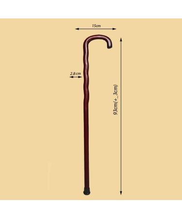 Wooden Walking Stick Solid Cane Disabled&Elderly Lightweight Solid Wood Canes Men&Women Hiking Wood Walking Sticks Mountaineering Crutch-92cm Decoration Safehappy - Buy Online on GoSupps.com
