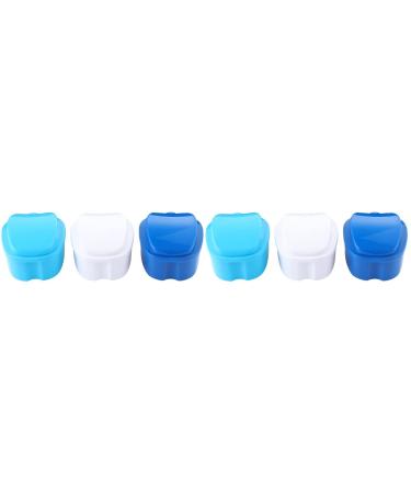 Fomiyes 6 StK prosthesis box storage box for incorrect z HNE bathing containers for dentistry orthodont Discher retainer case travel case for prostheses travel dentures care box plastic