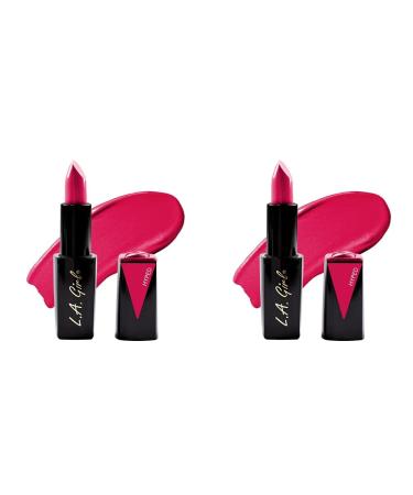 L.A. Girl Lip Attraction Lipstick Hyped 0.11 oz GLC584 (Pack of 2) Hyped 0.11 Ounce (Pack of 2)