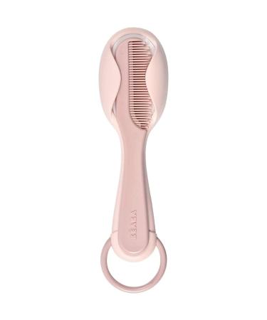 Beaba - Comb + Hairbrush set for Babies and Children - Integrated comb storage system on the back of the brush - Pink
