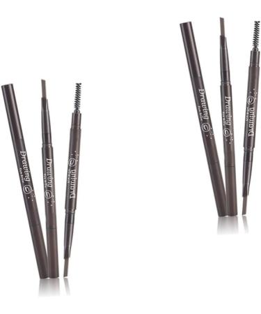Didiseaon 2pcs 2 1 Eyebrow Brush Brow Spoolie Brush Coffee Eyebrow Pencil Filler Water Proof To Rotate - Buy Online on GoSupps.com