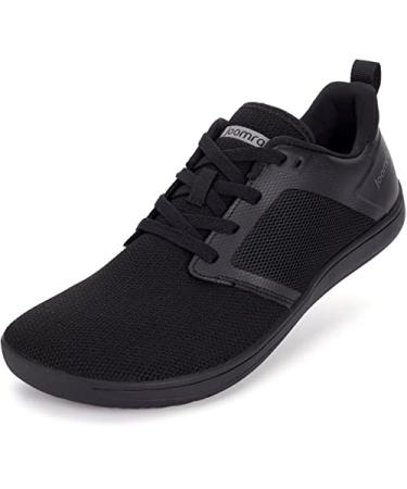 Joomra Men's Cross Trainer Minimalist Barefoot Shoes Zero Drop Sneakers | Wide Toe Box | Upgrade Stability 12 W83 | All Black