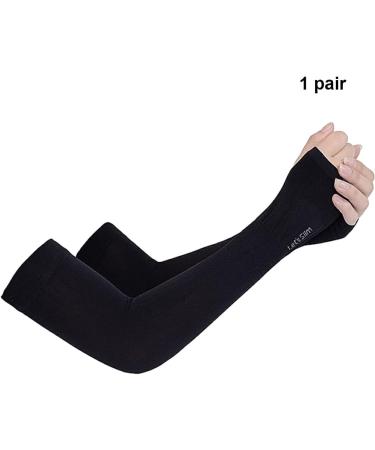Nilioyul UV Protection Cooling Arm Sleeves Safety Fitness Protector Gradient Men Women Sunscreen Cycling Fishing Volleyball Black - Buy Online on GoSupps.com