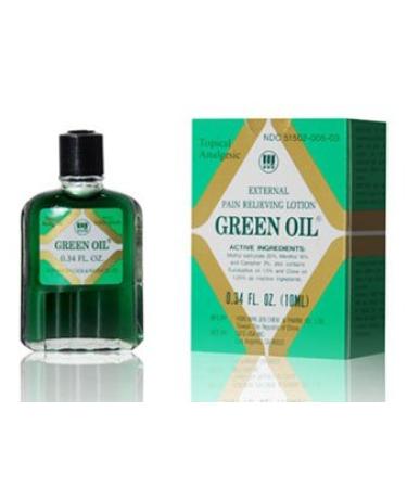 Green Oil Topical Analgesic - External Relieving Lotion - 10 ml Bottle