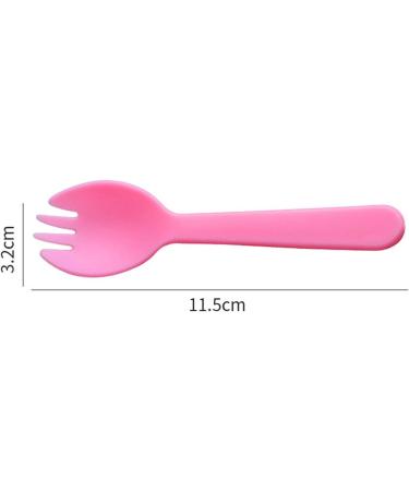 100PCS Eco-Friendly Small Disposable Spork | Durable Clear Plastic Sporks for School Lunch & Parties - Buy Online on GoSupps.com