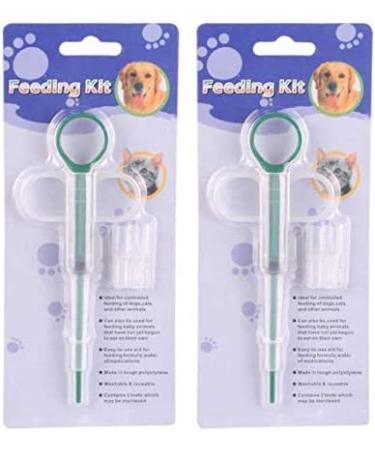 2 Pack Pet Medicine Feeding Syringe & Dropper for Dogs, Cats, Birds - Oral Pill Dispenser Tool - Buy Online on GoSupps.com