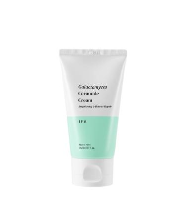 4PM Galactomyces Ceramide Cream (2.54 fl. oz) for Glass Skin Barrier Face Moisturizer Moisturizing Face Cream Glow Brightening & Hydration Korean Skincare Made by SEOUL4PM