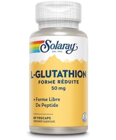 Solaray L-Glutathione 50mg | Reduced Form | Anti-Oxidant | 60 Vegetable Capsules - Buy Online on GoSupps.com