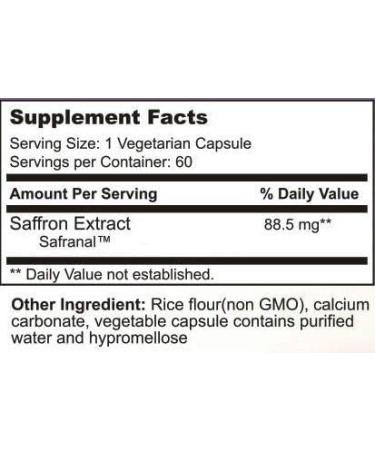 2 Pack Saffron Extract 88.5mg - 120 Capsules - Pure, All-Natural Mood Enhancer & Weight Loss Supplement for Eye Health - Buy Online on GoSupps.com