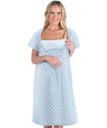 Abiha Labor and Delivery Gown - Stylish Maternity Nightgown for Hospital Stay - Pink L-XL - Buy Online on GoSupps.com