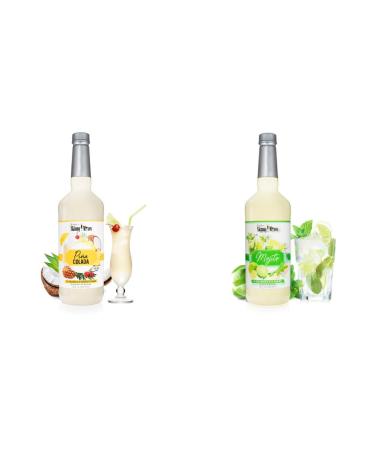 Value Bundle: Skinny Syrup - Mohito & Pina Colada - Sugar Free - Great in Cocktails Mocktails Iced Teas Lemonades Cocktails Sodas and Smoothies - Water Enhancer - Summer Favourites Pack of 2