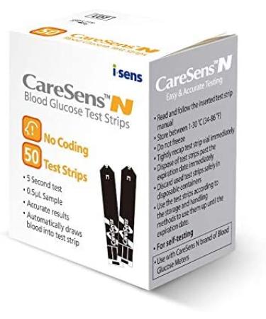 CareSens N Blood Glucose Test Strips (50 ct) for CareSens N Family Meter Kits - Buy Online on GoSupps.com