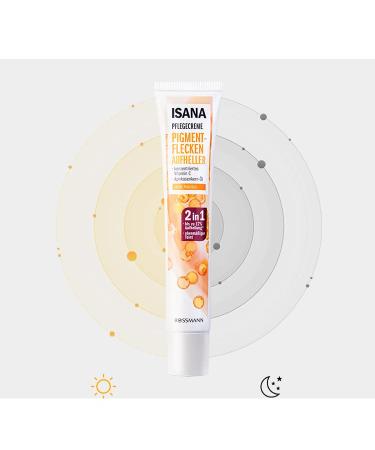 Isana Vitamin C Freckle & Darkness Removal Serum - 50ml 2-in-1 Solution for Clear Even Complexion & Pimple Spot Treatment - Buy Online on GoSupps.com