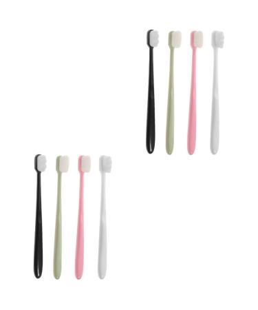 Minkissy portable toothbrush 8 pieces soft toothbrush adults the toothbrush cleaning sensitive toothbrushes household toothbrush hand toothbrush premium-pp child clean