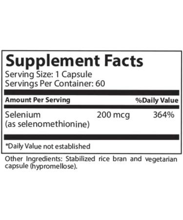 NUTRAscriptives Selenium 200mcg Supplement - 60 Capsules - Buy Online on GoSupps.com