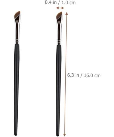Didiseaon 2pcs Eyebrow Brush Makeup Brush Eye Liner Brush Angled Concealer Brush Flat Fine Tip Miss - Buy Online on GoSupps.com