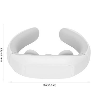 Professional Electrical Neck Massager - Blood Circulation Device | Hot Compression Vibration Therapy with 3 Electrodes (White) - Buy Online on GoSupps.com