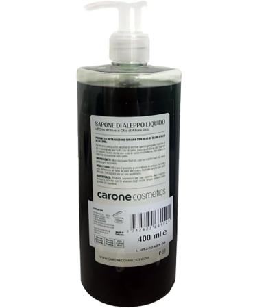  Sapone di Aleppo Carone - Liquid Aleppo Soap with Olive Oil and 25% Aleppo Oil 400ml - Buy Online on GoSupps.com