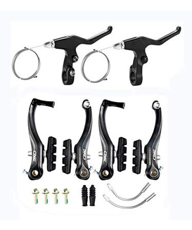 CNC V Brake Set, Bicycle Linear Pull V Brakes for Front/Rear Wheel, Long Arm 110mm, Black  V Brake Set-55