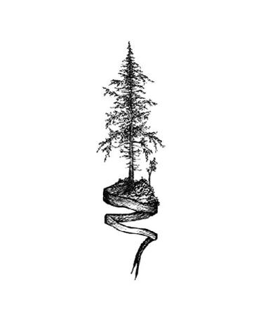 SanerLian Black Tree Tattoo Sticker Set of 12 (SF136) - Temporary Fake Tatoo for Men and Women - Ideal for Arm, Hand, Shoulder, Back - 10.5X6cm - Buy Online on GoSupps.com