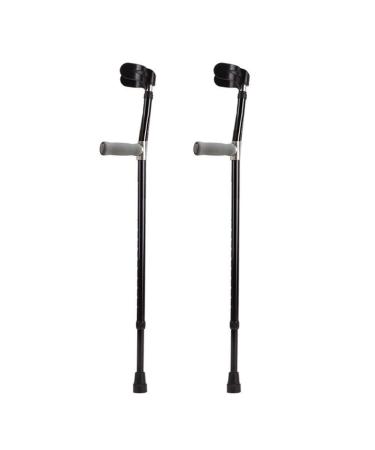 Forearm Crutches with Adjustable Support Ergonomic Comfortable Wrist Handle Lightweight Aluminum Heavy Duty for Standard and Tall Adults Chaser of Light