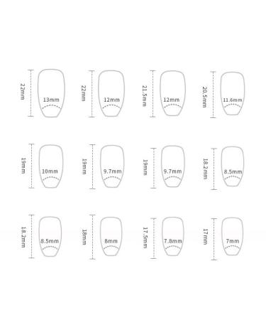 WOOXDYUK 24 Pcs Gradient Blue Glitter French Press-On Nails | Short Glossy Artificial Nails for Women & Girls - Easy Stick-On with Nail Glue - Buy Online on GoSupps.com