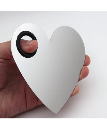 Heart-Shaped Makeup Palette - Stainless Steel Nail-Art Cosmetic Mixing Tool with Spatula for Artists - Buy Online on GoSupps.com