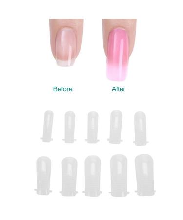 Dual Nail Forms - 100pcs Clear Full Cover Nail Tips for Fast Gel Extensions | DIY Manicure Tools - Buy Online on GoSupps.com
