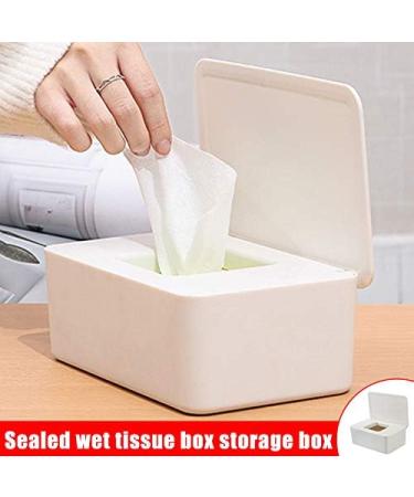 QKFON Storage Box for Wet Wipes - Versatile Tissue Holder & Napkin Organizer for Home & Office (White) - Buy Online on GoSupps.com