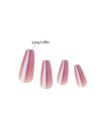 KISS False Nails Kit - Long Lasting Coffin Shape Stick & Glue Included Easy to Apply Sculpted Nails for Perfect At-Home Manicure - Buy Online on GoSupps.com