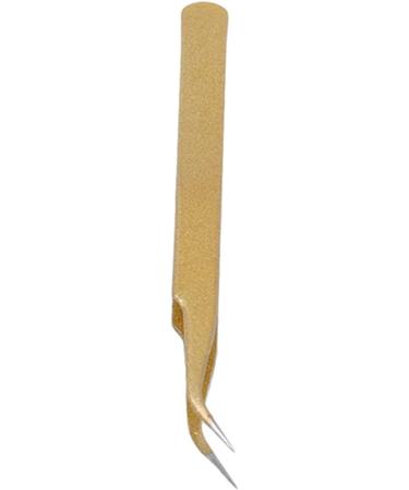 Professional Stainless Steel Golden Eyelash Extension Tweezers - Precision Tool for Lash Supplies - Buy Online on GoSupps.com