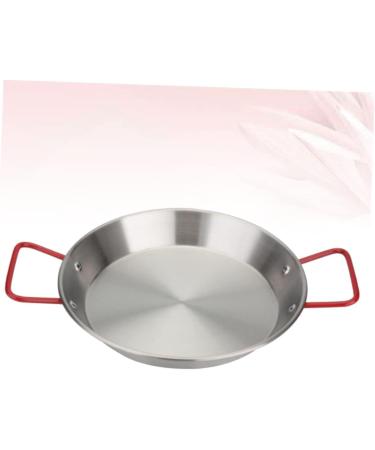HOMSFOU 3pcs Skillet Pan Stainless Steel Paella Cooking Pan Outdoor Paella Pan Nonstick Frying Pans Camping Pan Paella Cooking Pot Skillet with Lid Wok Kitchen Gadget Kitchen Supplies Egg 28*24.5CMx3pcs Silverx3pcs - Buy Online on GoSupps.com