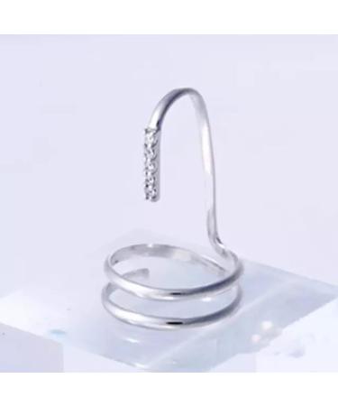 Decorative Nail Ring Fashion Fingertip Jewelry Nail Art Ring for Ladies Stylish Nail Accessories in Gold for Parties Weddings and Daily Wear (3050 platinum) - Buy Online on GoSupps.com
