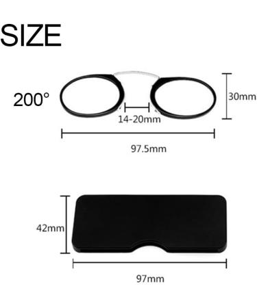 Buy Seminismar Mini Nose Clip Reading Glasses - Compact & Foldable Monocle for Women +2.0 Diopter - International Shipping Available - Buy Online on GoSupps.com