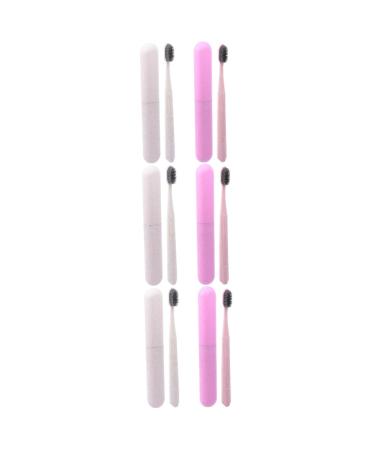 Healeved 6 Pcs Toothbrush Set Small Toothbrush PP Raw Material Ordinary Lovers